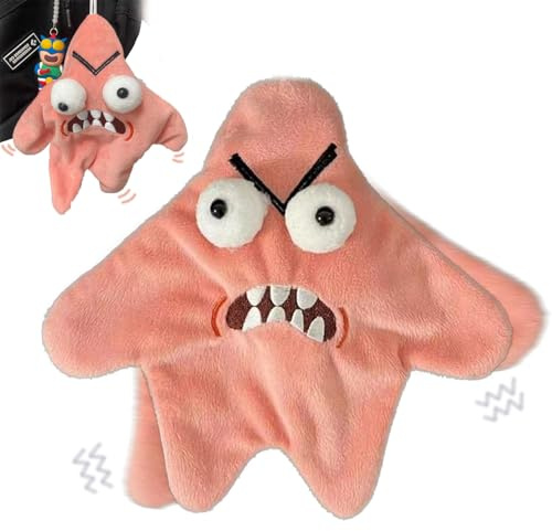 WEYSHHT Angry Starfish Prank Toy, Dancing Starfish Pendant, Fun Backpack & Keychain Gift, Halloween
