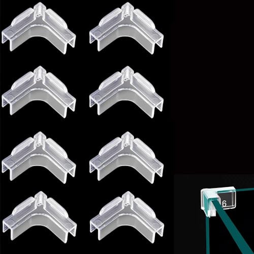Hezhou 8 Stück Aquarium Glaskantenschutz weichen Abdeckungen für Aquarien Kantenschutz für Aquarien Glasabdeckung, einfache Installation, Eckenschutz, Eckenständer Transparent (6 mm)