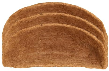 kivrimlarv planteringsfoder | Coco-fiber ersättningsfoder | naturliga planteringstillbehör, halvcirkelformade kokosdynor för inomhusbruk, utomhusbruk, miljövänliga korgplanteringsfoder för