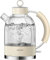 ASCOT Electric Kettle, Glass Electric Tea Kettle, Gift for Man/Women/Family, 1.5L Glass Tea Heater & Hot Water Boiler, BPA-Free, Auto Shut-Off Boil-Dry Protection (Cream)