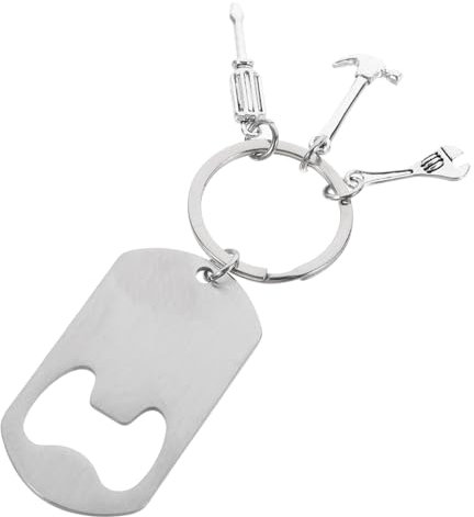 Garneck Creative Bottle Opener Keychain with Hammer and Screwdriver Compact Keyring Tool for Beer and Soda for Home Bar and Party Use