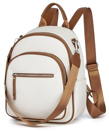 Miss Lulu Zaino Donna Antifurto Media, Zaini da Donne Elegante, Borsa Casual Zainetto Impermeabile Pelle PU, Tracolla Spalla per Viaggio Lavoro Scuola