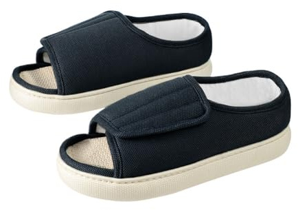 Chaussures Diabétiques pour Hommes Femmes Sandales de Rééducation Large Ouverture Légères Pantoufles Orthopédique Réglable Antidérapante Chaussons à Bout Ouvert Confortable pour Pieds Gonflés