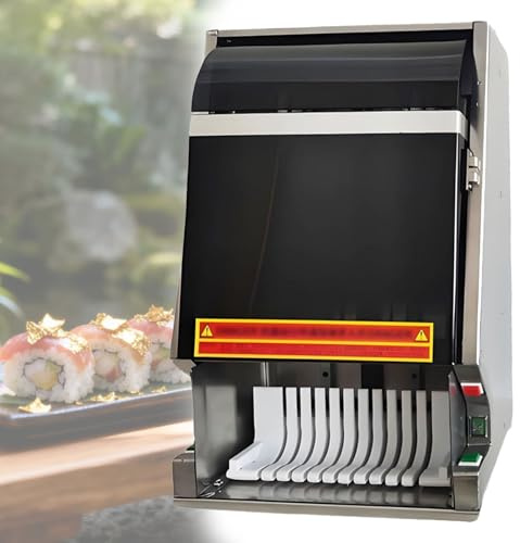 Zowdrix Taglierina Automatica per Rotoli di Sushi, Affettatrice Automatica Che in 30 Secondi Esegue Tagli Rapidi E Uniformi Senza Alcuno Sforzo, per Cucine Domestiche E Professionali 8slices