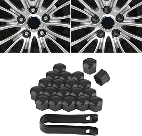 CFTGIW 20st 19mm Bil Hjul Mutter Caps Auto Nav Skruv Kåpa Screw/Fastener Fälgar Exteriört Skydd Hög Nylon Rostfast i Det Nya 1 Märke kvaliteten! Från Car Wheel Nut CapsCar (Grå)