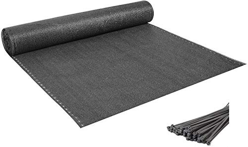 Laneetal Pantalla Protectoras Valla Privacidad Malla de Estera Protección Visual UV y Contra el Viento para Balcón Jardín 150 g/m² 1.2(H) x 6(L) m Antracita