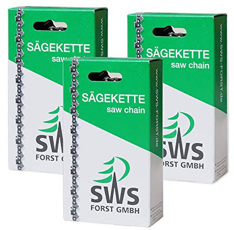 3 Stück SWS Forst GmbH Sägekette Vollmeißel 325 1,5mm 64 TG kompatibel mit Dolmar Husqvarna und andere Hersteller