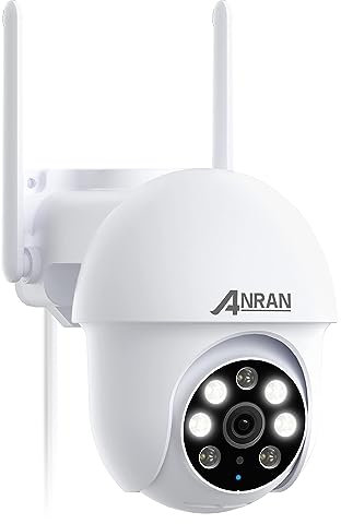 ANRAN 5MP Security Camera Outdoor with Auto Tracking, CCTV Camera Systems with 360° View, Home Security WiFi Camera, Sound-Lights Alarm, Color Night Vision, 2-Way Audio, Motion Detection, P3 Max