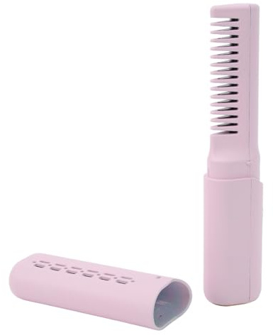 Mini-Haarglätter, wiederaufladbar, 3 einstellbare Temperaturen, 2000 mAh, Verbrühschutz, Typ C, kabellos, für alle Haartypen (violett)