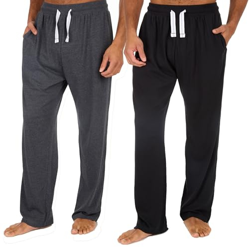 INSIGNIA 2 Mens Pyjamas Lounge Pants Bottoms Soft Jersey