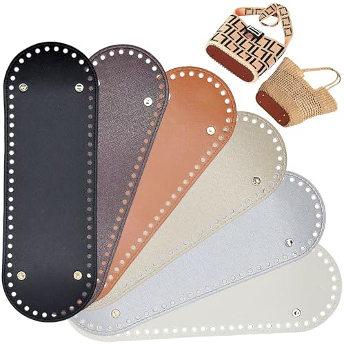 JMZLLRX 6 Color Bolsa Cojín Inferior Bolsa Bottom Shaper Pad, Rectángulo PU Bolsa Cojín Inferior Almohadilla de Bolso para Accesorios Hechos a Mano Del Bolso DIY, 30 x 10cm