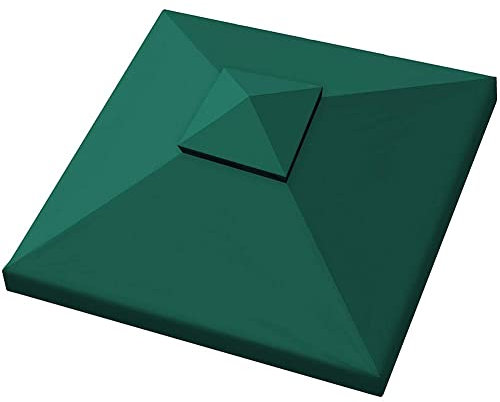 frides Toit De Pavillon 2.97 X 2.97 M, Toile De Rechange pour Pavillon avec Toit Cheminée, Gazebo De Jardin Tissu Polyester Haute Densité 180 G/m² Anti-UV (Couleur : Vert)