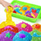sikmcle Play Sand Spielen mit Sensory Bin Spielzeug für Kinder, 8 lb von 7 farbigen Bulk Magic Sand mit Sandkasten für kinder, Sensory Sand Kit für Jungen und Mädchen Alter 3-8(grün)