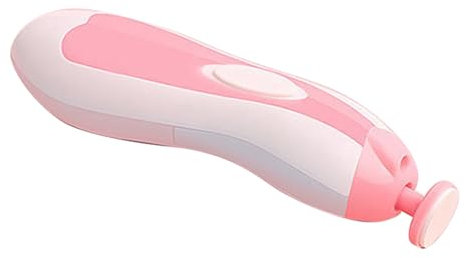 Elektrischer Baby-Nagelschneider, 2-Gang-Einstellung, Baby-Nagelknipser, Baby-Nagelfeile, mit 6 Schleifköpfen, LED-Licht, Baby-Nageltrimm- und Pflegewerkzeug-Set (PINK)