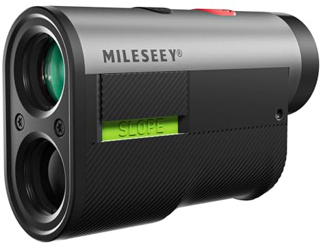 MiLESEEY Golf Range Finder with Slope Switch,Golf Laser Rangefinder with Rechargeable Battery, Flag Lock with Pulse Vibration,0.3s Measure Speed