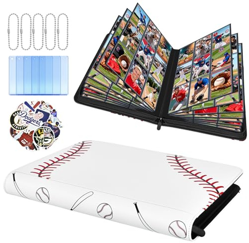 COAZEX 9 Pocket Baseball Card Binder 540 Pockets, Trading Card Binder with Card Display Design, Sports Card storage with Sleeves, Compatible with Topps Baseball Cards 2025 and Standard TCG Cards