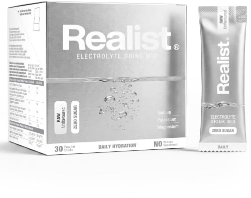 REALIST® Elektrolyter utan socker [30 STICKS] elektrolytpulver | DAILY Electrolytes Sugar Free, för sport, vardag och värme – natrium, kalium och magnesium – KETO | PUR, utan sötmedel utan smak