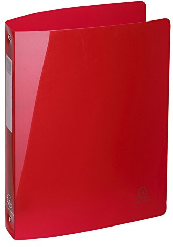 Exacompta 51770E Kunststoff-Ringhefter Iderama Pastell aus flexiblem transluzentem Polypropylen 4 Ringe Füllhöhe 30mm DIN A4 Plastikordner ideal für Büro und Schule 1 Stück Zufallsfarbe