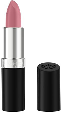 Rimmel Lasting Finish, 077 Brink Of Pink, Rossetto Satinato, Lunga Durata, Finish Satinato, Ricco Colore, Idratante, Formula Vegana, 4g