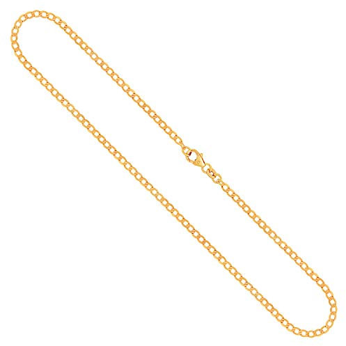 EDELIND Goldkette Herren Damen 333 Echtgold - 2.6 mm Panzerkette 40 cm Gelbgold - Unisex Halskette mit Geschenkbox