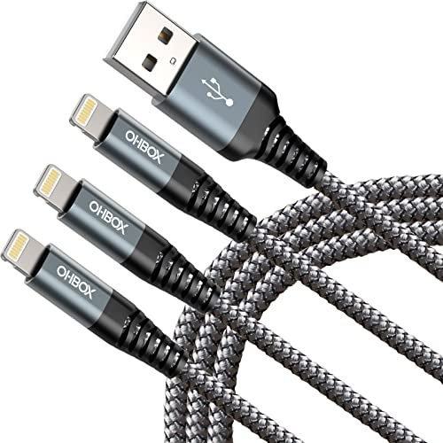 iPhone Charging Cable 6FT, 3Pack [Apple MFi Certified] USB to Lightning Cables Fast Charging, iPhone Charger Cord iPhone USB Cable Compatible with iPhone 14 13 12 11 Pro Max Plus 8 7 6 iPad and More