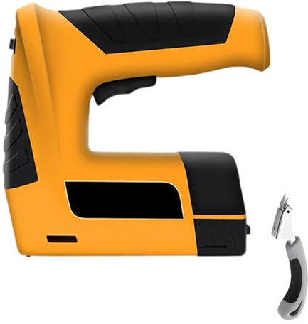 COYOUCO Clavador inalámbrico, Pistola de Clavos alimentada por batería, Pistola de Grapas para tapicería y carpintería con Clavos 1000Pcs, Grapas 2000Pcs y Extractor de uñas