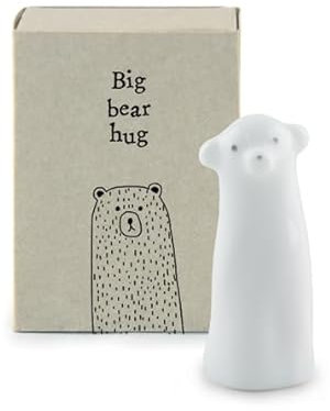 East of India Mini caja de cerillas de porcelana – Big Bear Hug: adorable regalo de recuerdo, encantadora caja de porcelana con mensaje conmovedor, perfecta para expresar amor y comodidad