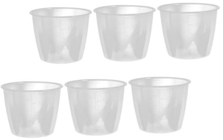 OUNONA Juego De 6 Tazas Medidoras Para Olla Arrocera Transparente De Plástico Ligero Para Medir Arroz Y Líquidos Con Escala Precisa Fácil De Limpiar