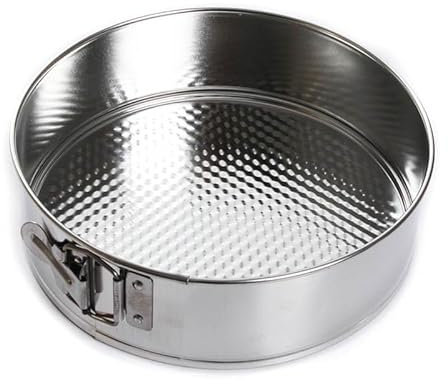 BirnePower Springform Backform Kuchenform Tortenform mit Flachboden Käsekuchenform Blechform Zinkblech Silber Rund 21 cm