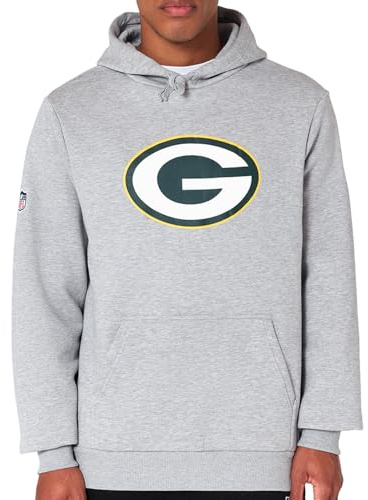 New Era Green Bay Packers NFL Team Logo Hoody Grau Kapuzenpullover - L