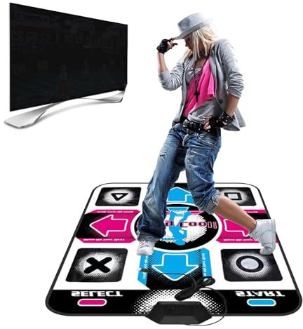 90 x 82cm Electronic Musical Dance Mat - Single User Step Floor for Kids and Adults - TV Dance Platform, Christmas Birthday Gift
