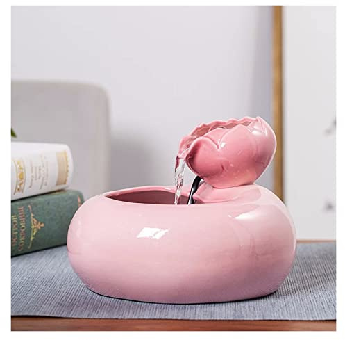 Fontana da Tavolo Fontana in Ceramica sul Tavolo Fontana da Tavolo Zen per Decorazioni Domestiche per Interni ed Esterni Tavolo da Ufficio Desktop, L 7,6 x L 7,6 x A 5,9 Fontana da