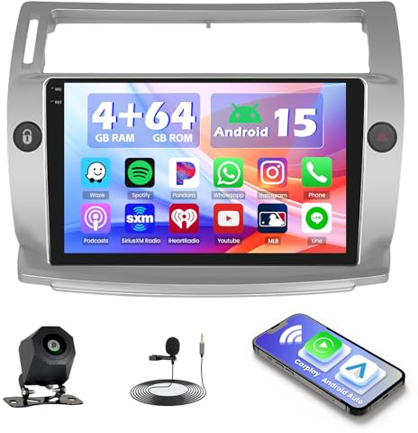 Hikity 4+64G Autoradio para Citroen C4 2004-2009/C-Quatre 2008-2012