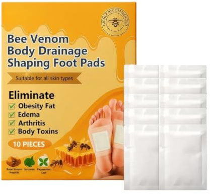 Parches de desintoxicación para los pies - 10 parches por paquete. Limpian profundamente gracias a ingredientes naturales, promueven la circulación sanguínea, alivian el estrés, facilitan el sueño