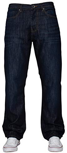 Ze ENZO Mens Jeans EZ263 Indigo Wash 34L