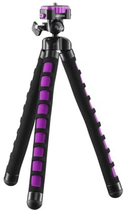 Mantona Kaleido Flex de Photo/de Table et Travel Trépied avec rotule avec Plateau Rapide et Sac de Transport Glamour Rose