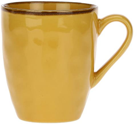 Thun Rose & Tulipani - Tazza Ocra - Arredo Casa, Cucina - Linea Concerto di Colori - Accessori da Cucina - Stoneware - 430 CC