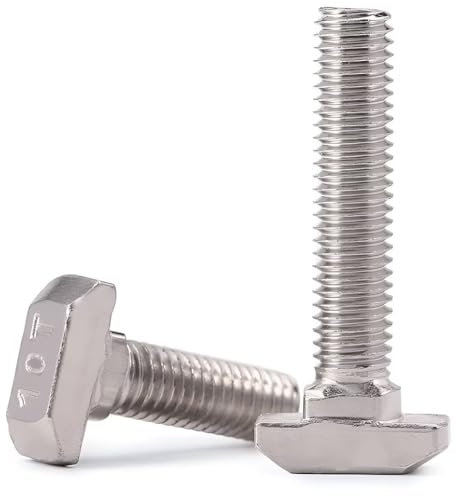 SYDARSYN Tornillos en T, Tornillos de Cabeza de Martillo, Pernos en T para Perfil de Aluminio (Serie 45) M8x30mm, 10 pzs