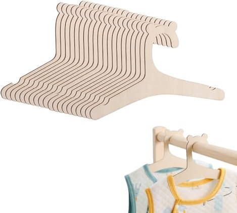 20 Grucce in Legno per Bambini e Neonati - Appendiabiti per Vestiti e Articoli Piccoli