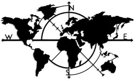 STRACCI Quadri MONDO, Quadri Moderni Soggiorno, Pannelli Decorativi per Pareti, Decorazioni da Parete in Metallo, Decorazioni Casa Moderna (60X35 cm)