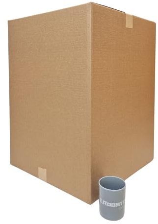 W.E. Roberts Tall Strong Double Wall Extra Large Cardboard Boxes 18 x 18 x 24 / 45cm x 45cm x 61cm 123 Litres Storage Packing Moving House Sturdy Shipping Boxes (1 Box)