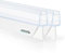 minify Duschdichtung für Glastüren (5-8mm) – Dichtung Dusche Glastür Transparentes U-Profil mit Milchglas-Dichtlippen in verschiedenen Längen erhältlich [ 2 x 80CM ]