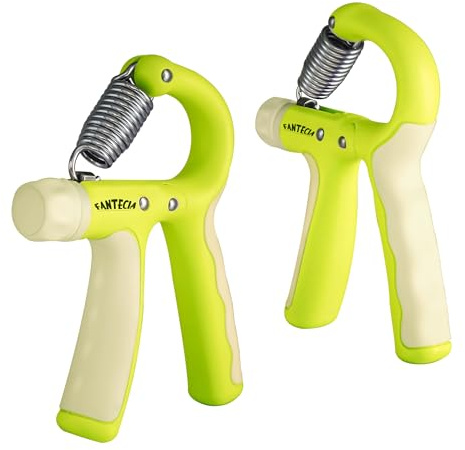 Fantecia Handgreppsförstärkare för barn och ungdomar, justerbart motstånd handgripare 5 – 20 kg, handgrepp för styrketräning, stressavlastningsgrepp (grön-2-pack)