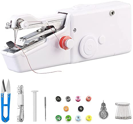 Mini Máquina de Coser Eléctrica Portátil, Máquina de Coser a Mano con accesorios de hilo inferior, Mini Sewing Machines Para Ropa, Decoración, Bricolaje, Viajes a Casa