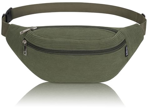 Sac Banane, Sac à la Taille Ceinture de Course Homme Femme Sacoche Banane Réglable pour Cyclisme Gym Balade Escalade Voyage Randonnée Vacances (Vert Encre)