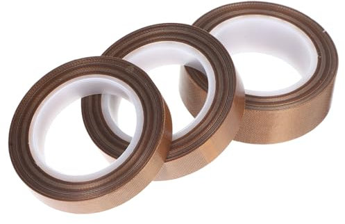 DECOMELODY 3 Rollos Cinta Selladora De Ptfe Cinta De Teflón Para Selladora Al Vacío Manual De Alimentos Aislante Térmico