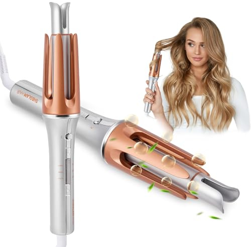 Automatic Hair Curler,32mm Hair Curler Automatic Rotating with Ceramic Tourmaline Barrel,Self-Rotating Hair Curlers with Anti-Scald,30s Fast Heating,Professional Curling Wand,Auto Shut-Off