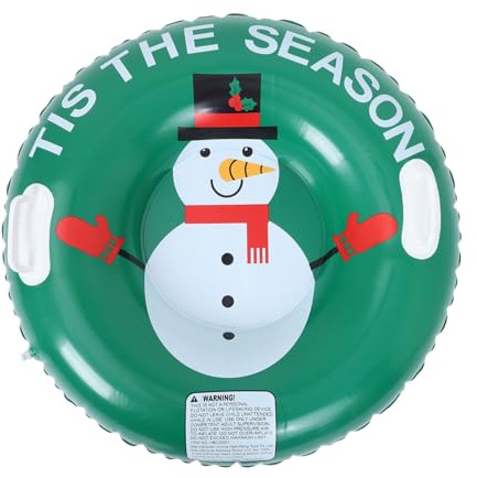 SOPOTUTU Tube de Luge Gonflable Bonhomme de Neige Épais Luge Hiver Résistante pour Garçon Fille Adultes et Tout-Petits Familiale pour Sports Hiver