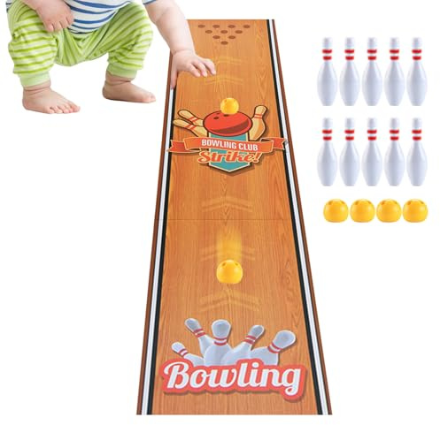 Bordsbollspelset – kartong, PP 7,48 x 34,65 tum | interaktivt sportspel, skrivbordscurling bowlingspel | Fest, klassrum, vardagsrum, sovsal, lägenhet, barn, tonåringar, vänner, klass