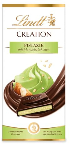 Lindt Schokolade Creation Pistazie | 7 x 148 g Tafel | Feinste feinherbe Schokolade mit Pistazien-Crème und Mandel-Stückchen | Schokoladentafel | Schokoladengeschenk